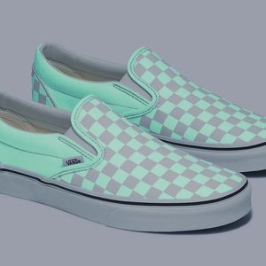 Glow in the dark checkerboard vans